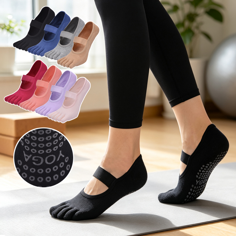 Ladies Five Toe Anti Slip Pila - Medias Para Pilates Y Yoga recension och pris
